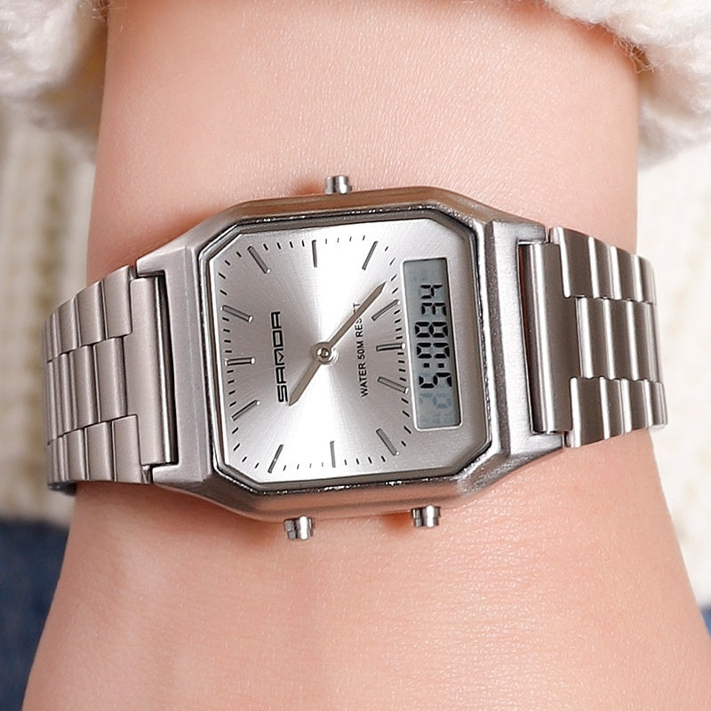 Business-Armbanduhr mit Doppeldisplay