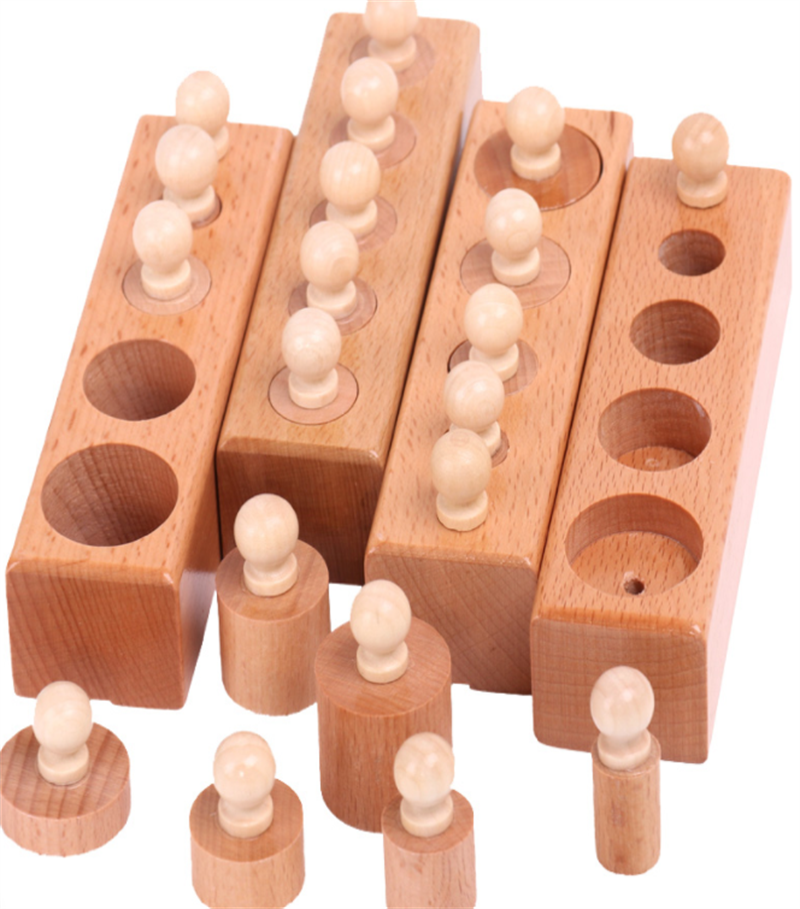 Montessori Steckzylinder aus Buchenholz | LuxeStyle