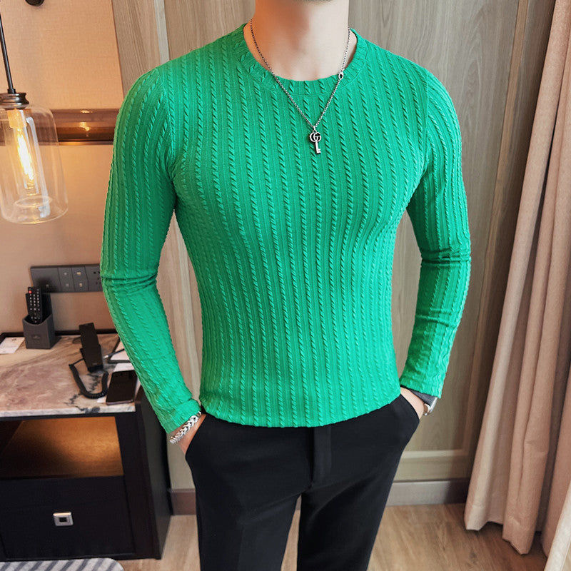 Rundhals Langarmshirt für Herren – Bild 7 | LuxeStyle