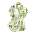 Bluse mit Blumenmuster und Reverskragen – Bild 1 | LuxeStyle