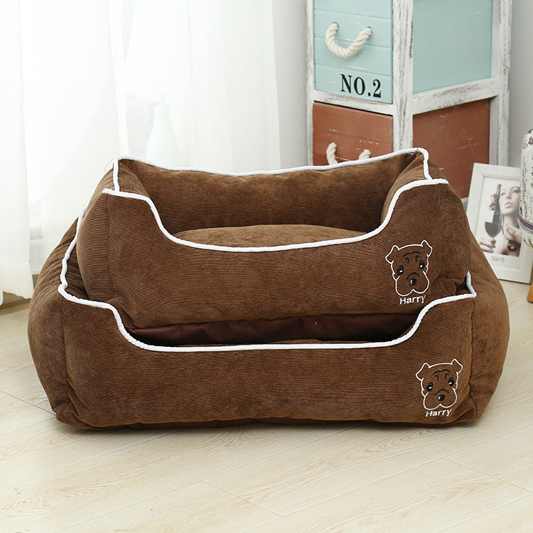 Kuscheliges Cord-Hundebett
