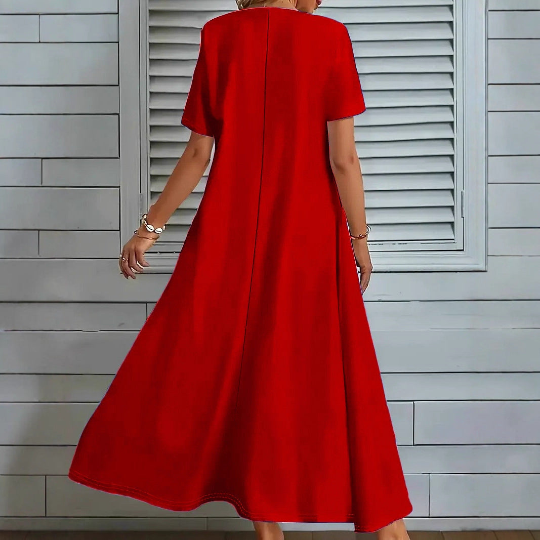 Damen Sommerkleid mit V-Ausschnitt | LuxeStyle