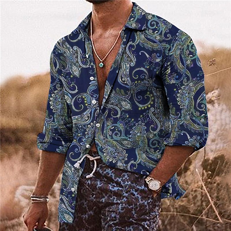 Boho-Blumen-Shirt mit 3D-Print – Bild 6 | LuxeStyle