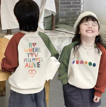 Kürbisfarbener Kapuzenpullover für Eltern & Kind