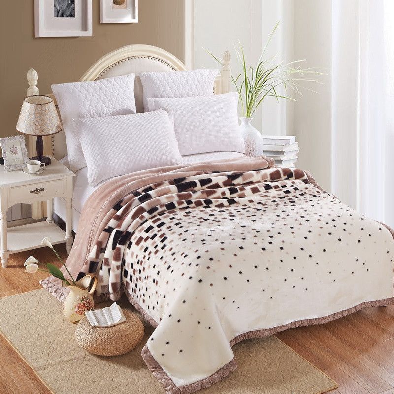 Warme Doppel-Lagen Coral-Fleece-Decke