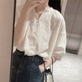 Weisses Puffärmelshirt für lockere Passform – Bild 1 | LuxeStyle