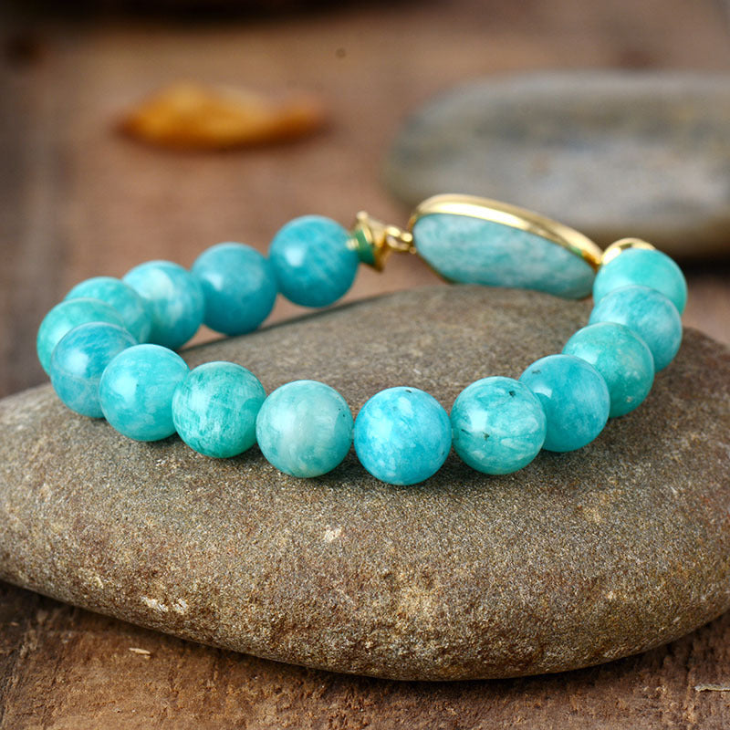 Elastisches Armband mit Naturstein-Perlen – Bild 1 | LuxeStyle