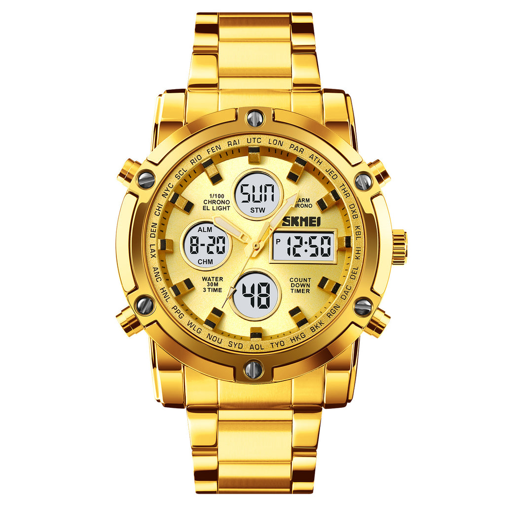 Stahlarmband-Uhr mit Quarzwerk – Silberschale – Bild 2 | LuxeStyle