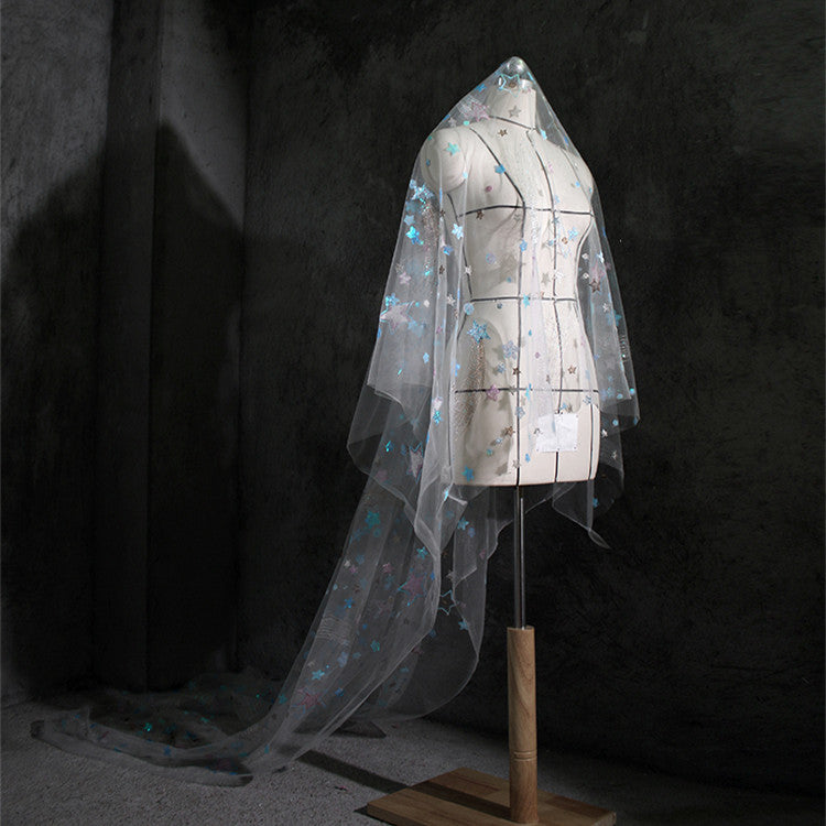 Sternen-Symphonie Pailletten-Stickerei Mesh-Stoff – Bild 3 | LuxeStyle