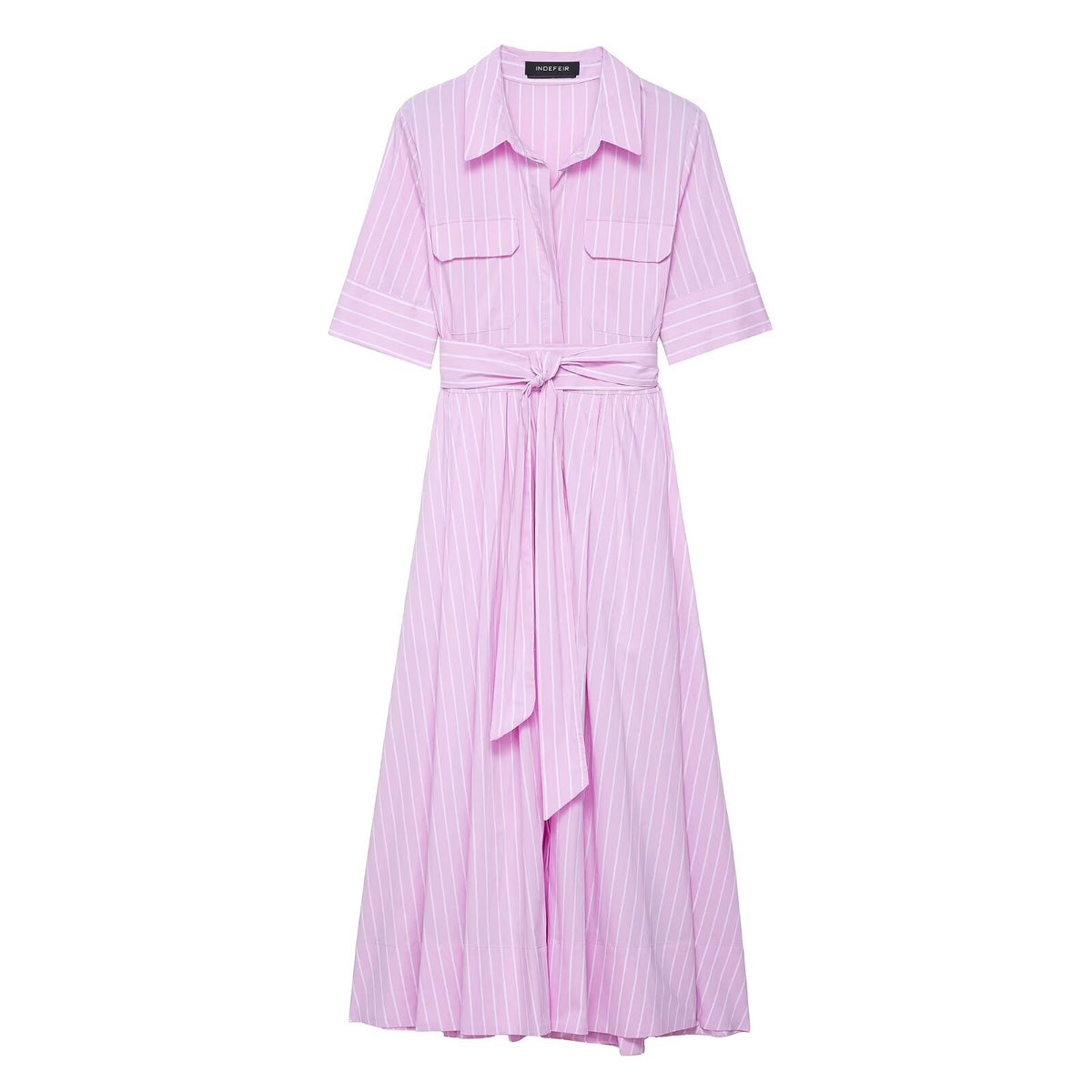 Popeline Hemdblusenkleid mit Gürtel – Bild 3 | LuxeStyle