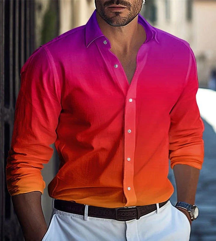 Herren T-Shirt mit Farbverlauf – Bild 11 | LuxeStyle