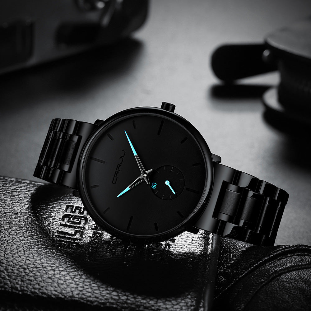 Wasserdichte Herrenuhr mit Stahlband, dünn – Bild 4 | LuxeStyle