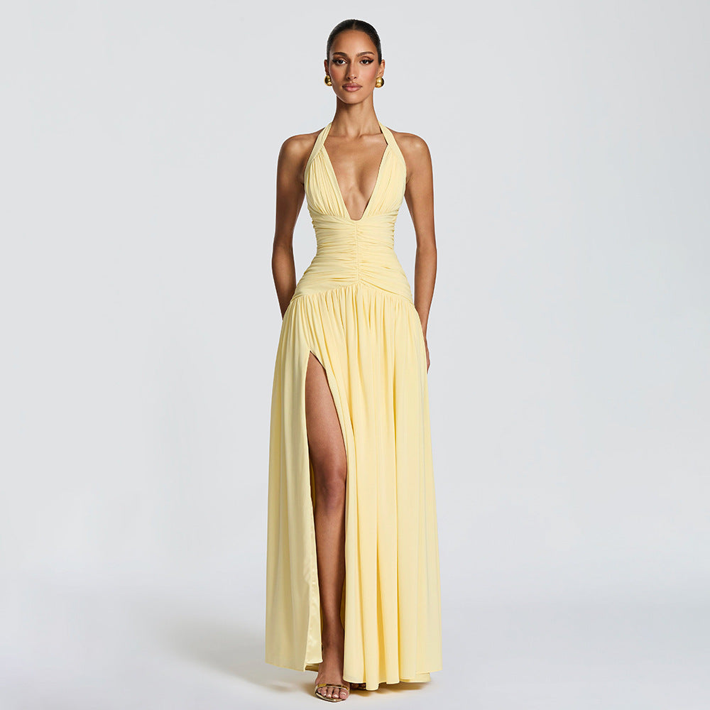 Elegantes, figurbetontes Abendkleid mit Schlitz | LuxeStyle