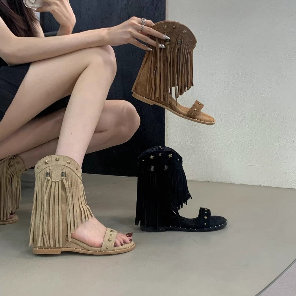 Designer-Roman Sandalen mit Ziersteppnähten