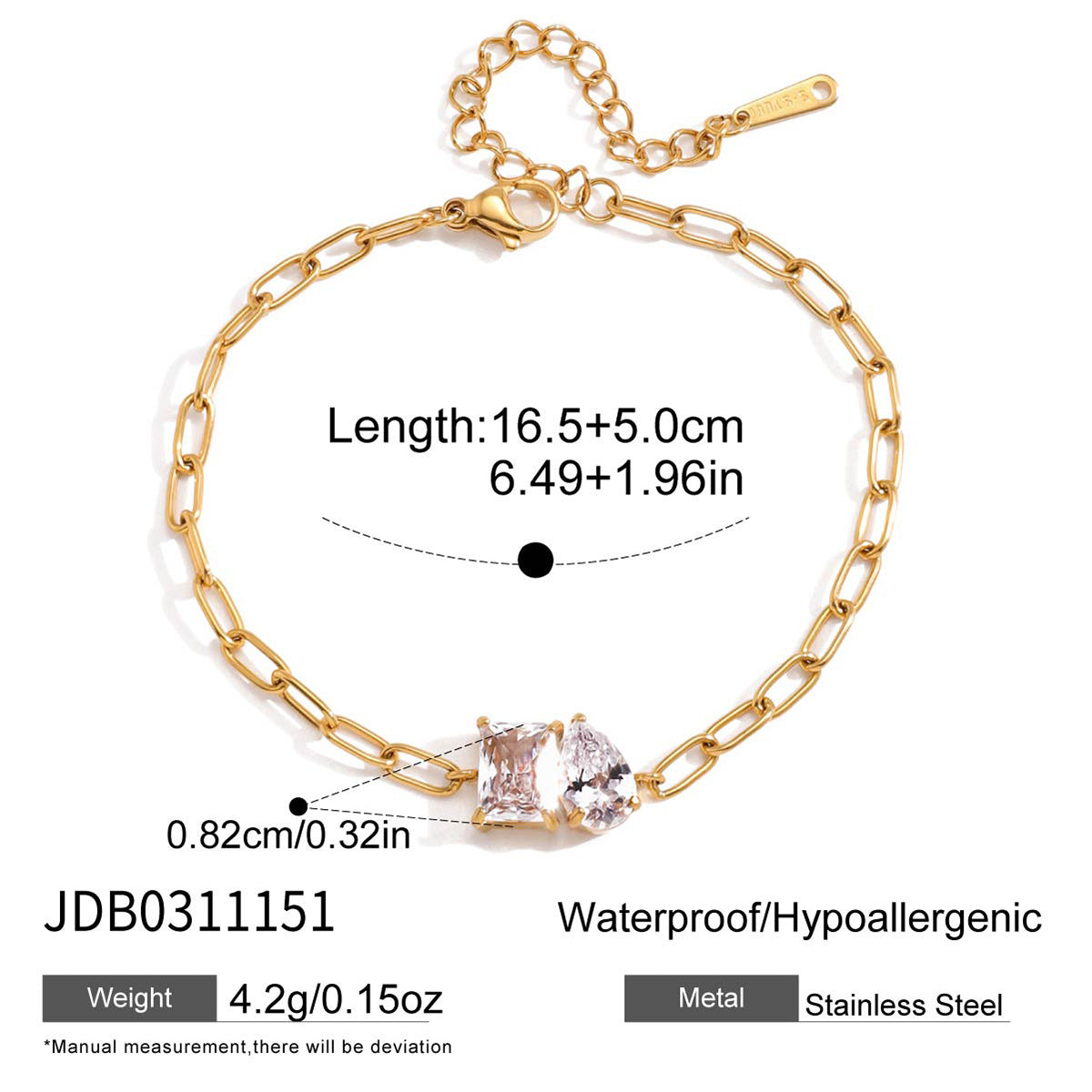 Stahl-Zirkon-Armband – Bild 2 | LuxeStyle
