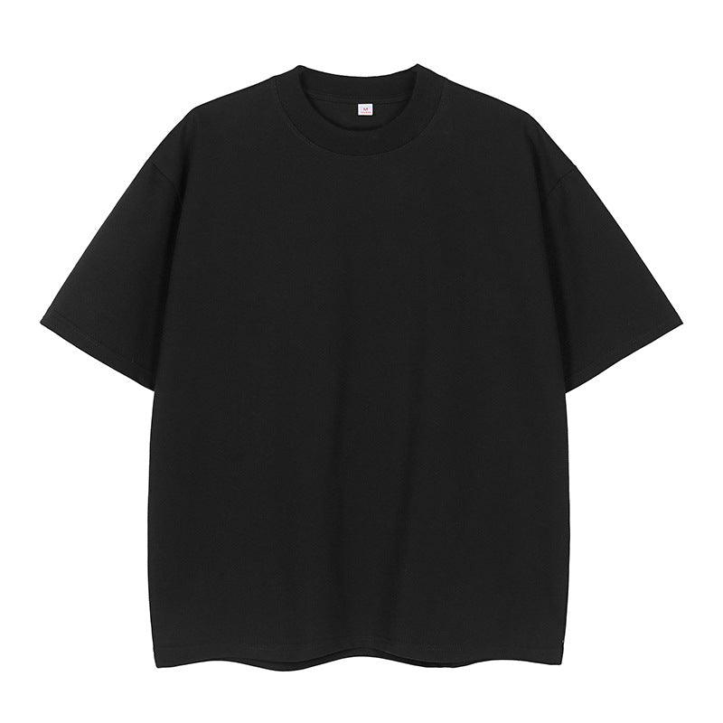 Doppelgarn Kurzarm Baumwoll-T-Shirt – Bild 1 | LuxeStyle