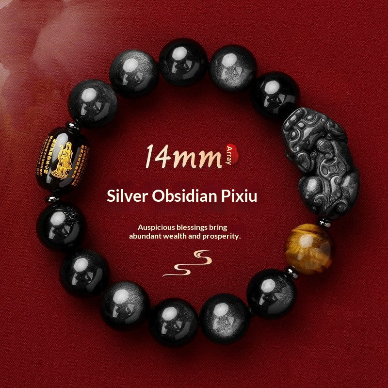 Obsidian Pi Xiu Armband mit Sutra-Gravur – Bild 9 | LuxeStyle