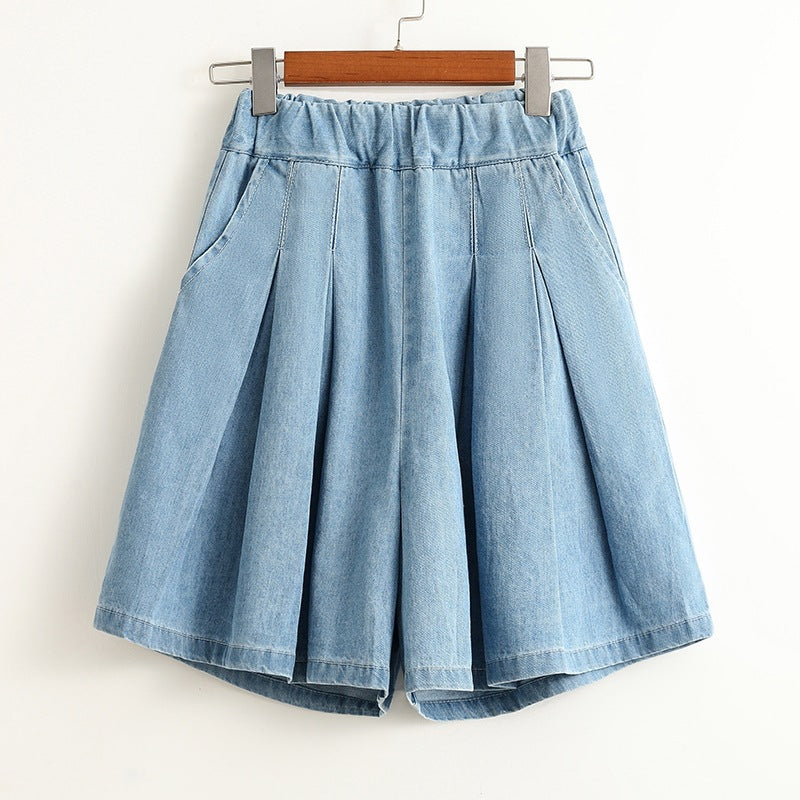 Denim Capri Shorts für Damen