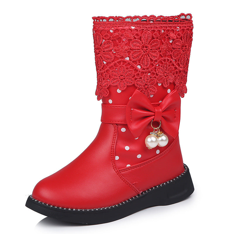 Mädchen-Winterschuhe mit Schleife – Bild 2 | LuxeStyle