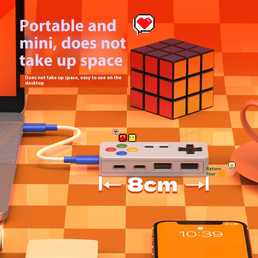 4-in-1 Cartoon Game USB Hub
