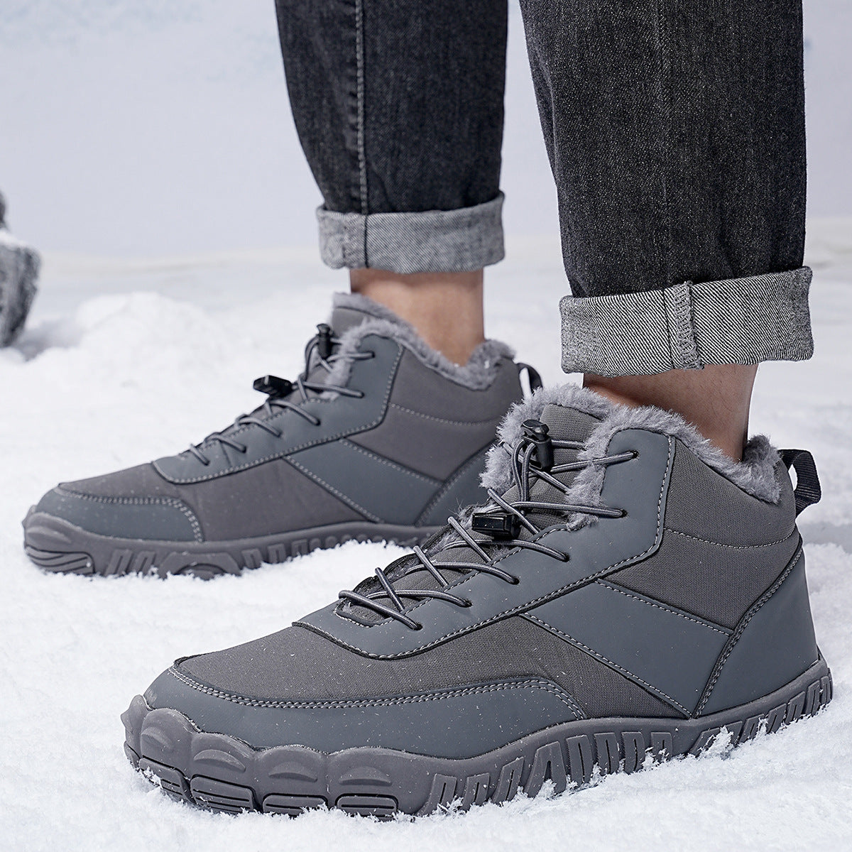 Outdoor Herrenschuh 5-Zehen, Baumwoll-Polster, Gummisohle – Bild 3 | LuxeStyle