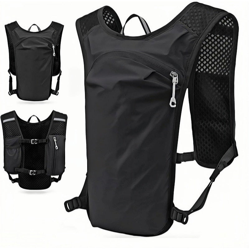 Outdoor-Rucksack mit Laufbeutel, 5L, Nylon, schwarz/ grau – Bild 3 | LuxeStyle