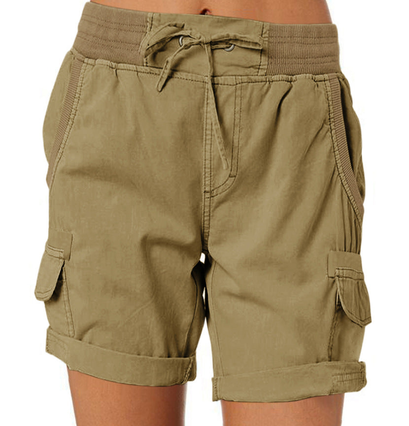High-Waisted Cargo Shorts für Damen