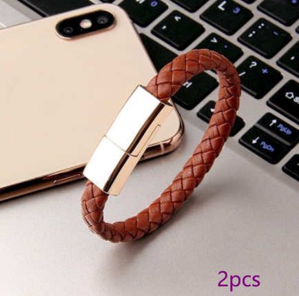 Lederarmband mit USB-C-Ladekabel