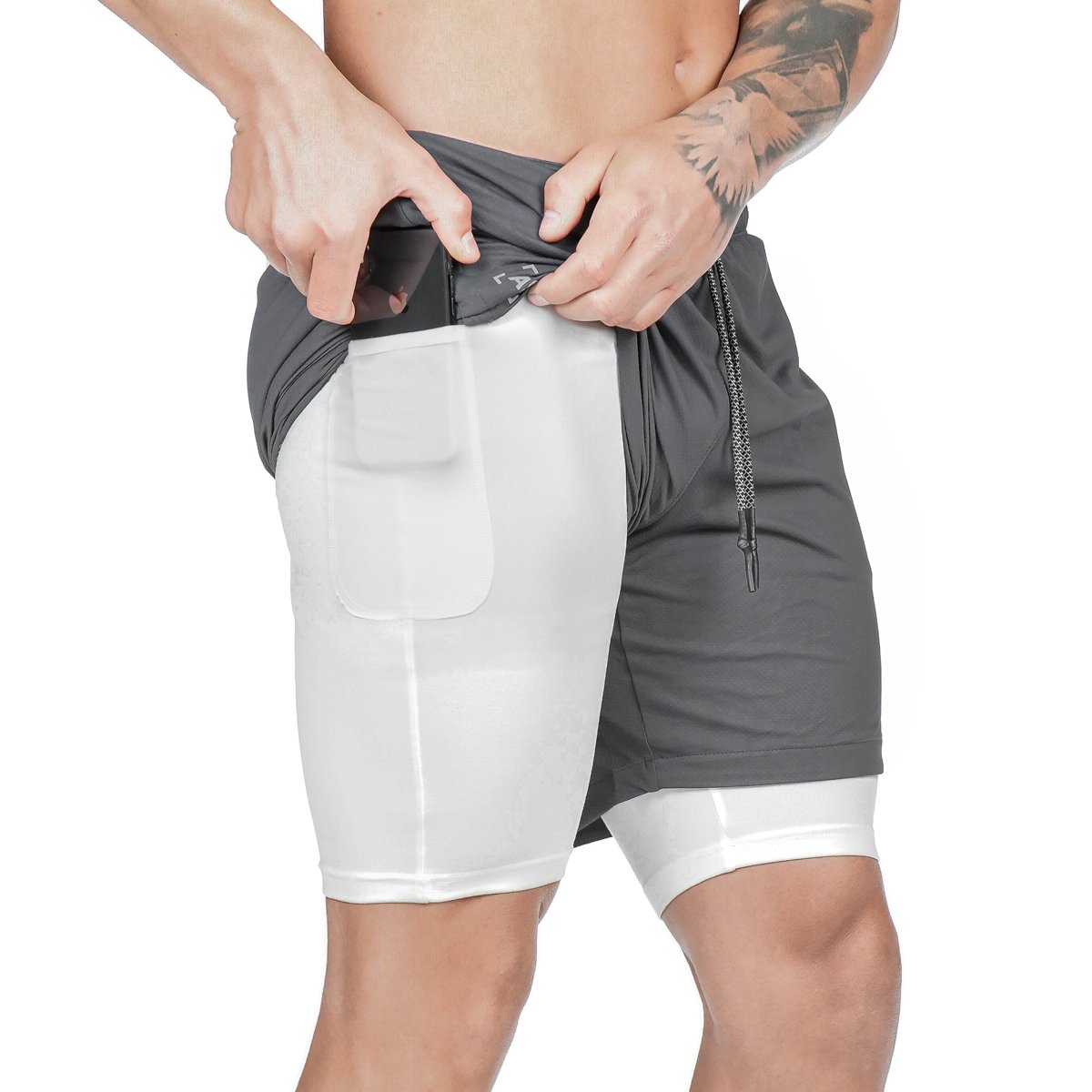 Kompression-Shorts mit Taschen