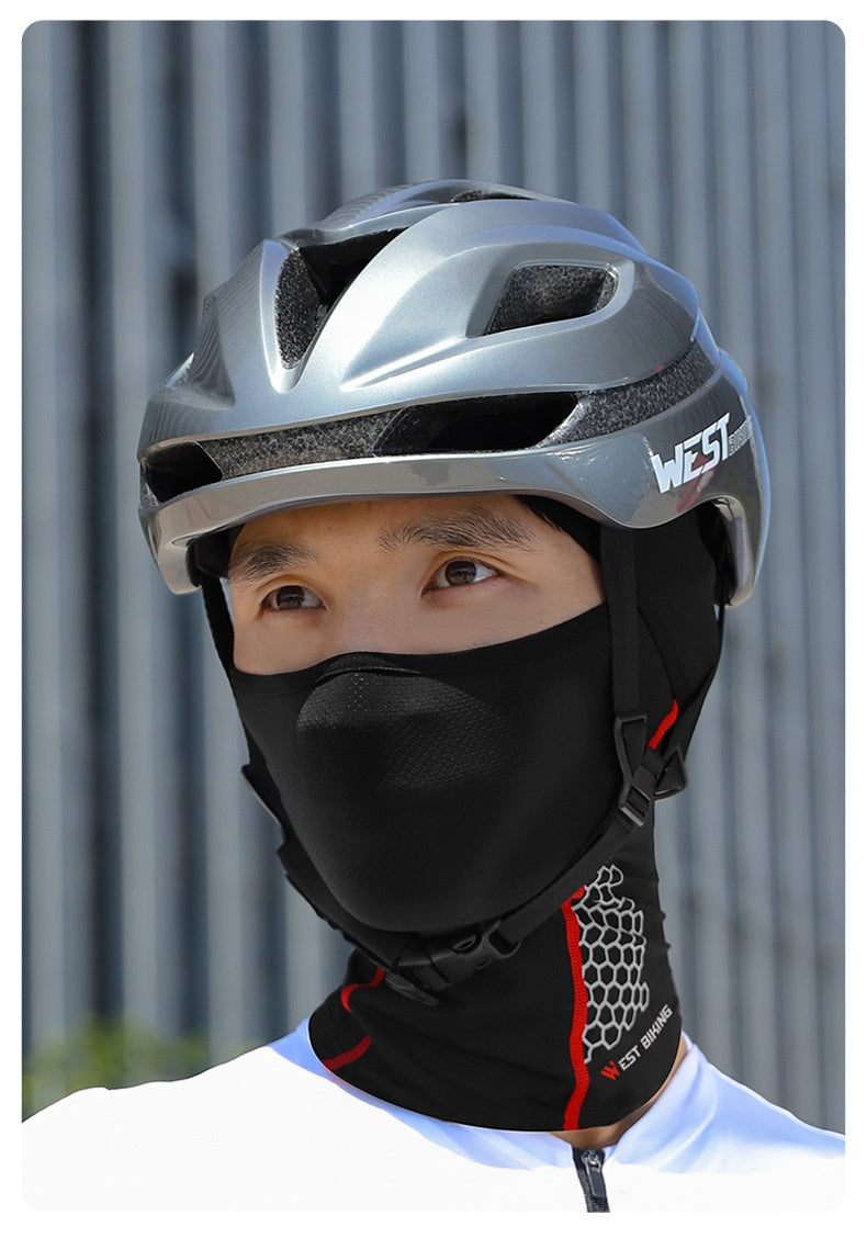Sonnenschutz Reithelm Motorrad Ice Silk Gesichtsmaske – Ansicht 2