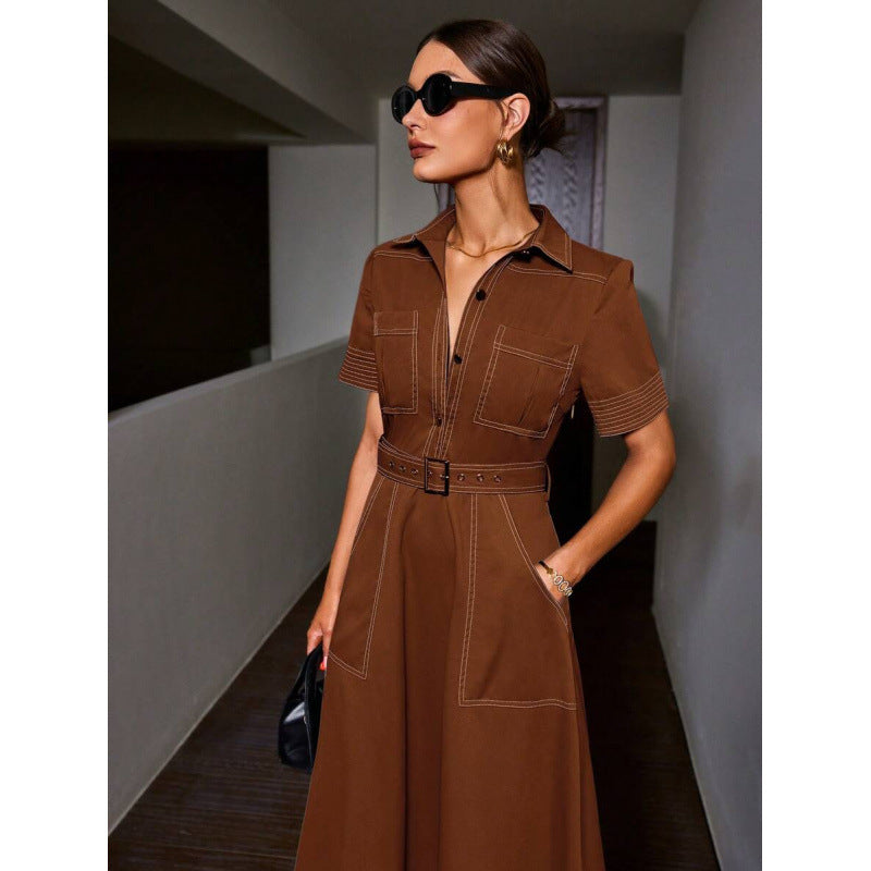 Retro-Denimkleid im A-Linien-Schnitt