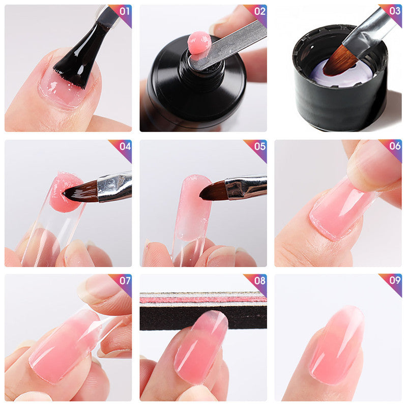 Mehrfarbiges Nagelmodellage-Gel