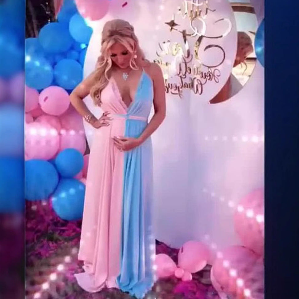 Umstands-Kleid mit Rüschensaum – Bild 4 | LuxeStyle