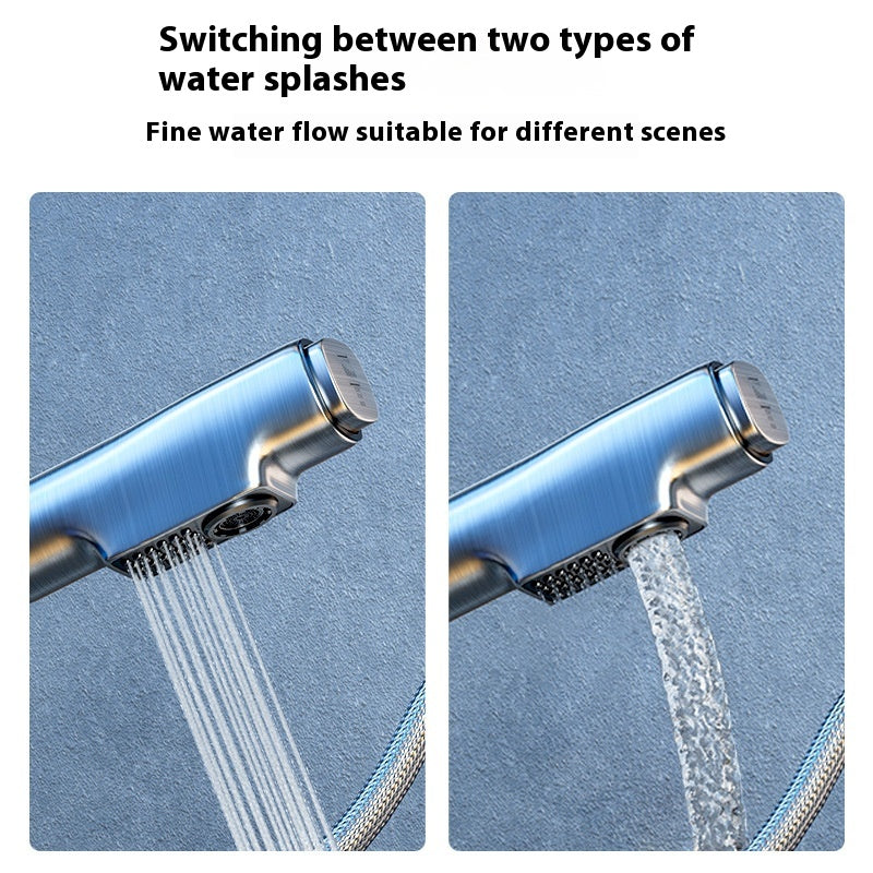 Ausziehbarer Wasserhahn für Waschtisch, warm/kalt