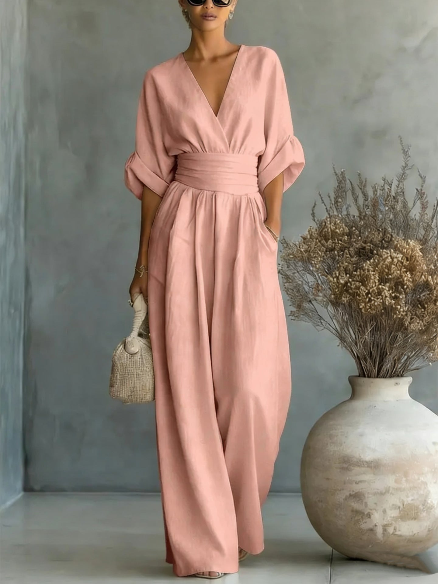 Eleganter Jumpsuit mit weitem Bein
