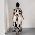 V-Ausschnitt Blumenkleid