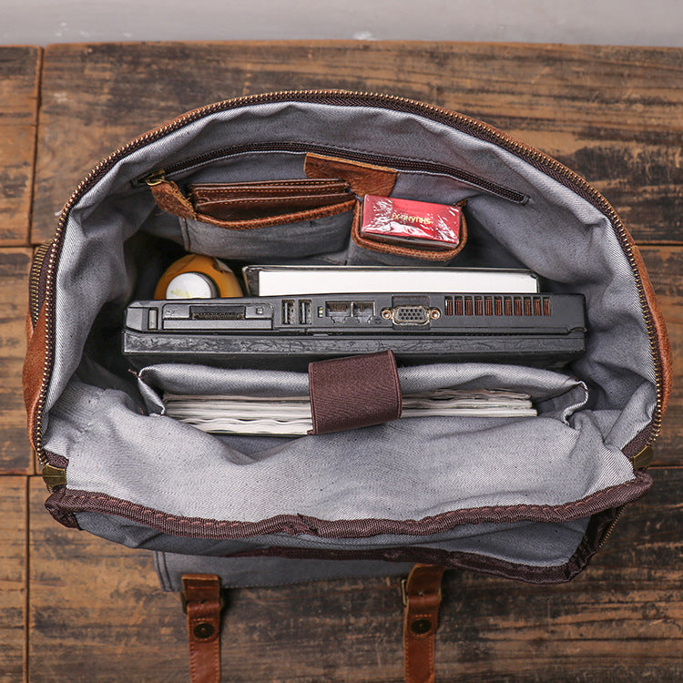 Retro-Rucksack aus Echtleder