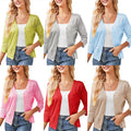Kurzer Strick-Cardigan mit V-Ausschnitt