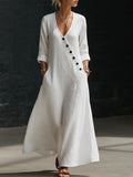 Lässiges Langarm-Hemdblusenkleid für Damen – Bild 14 | LuxeStyle