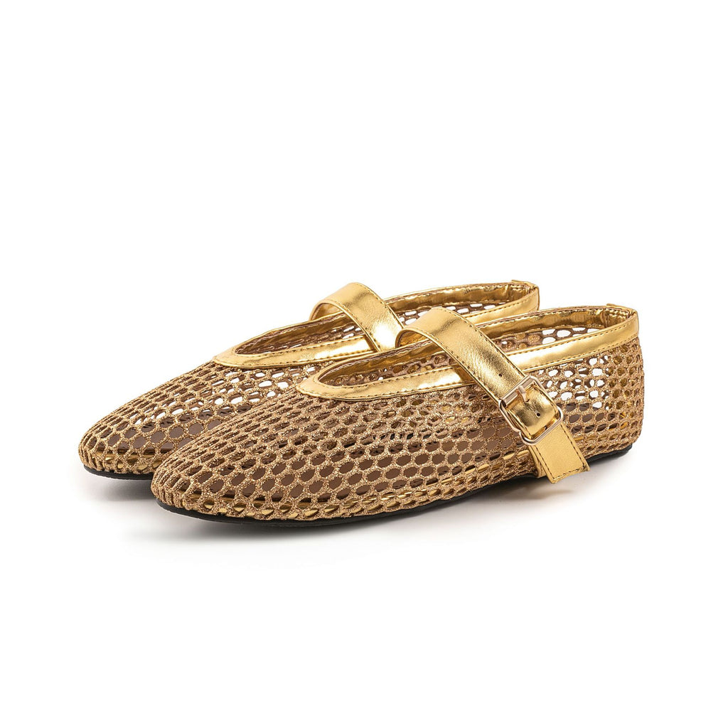 Mary Jane Mesh-Ballerinas mit Knöchelschnalle – Bild 10 | LuxeStyle