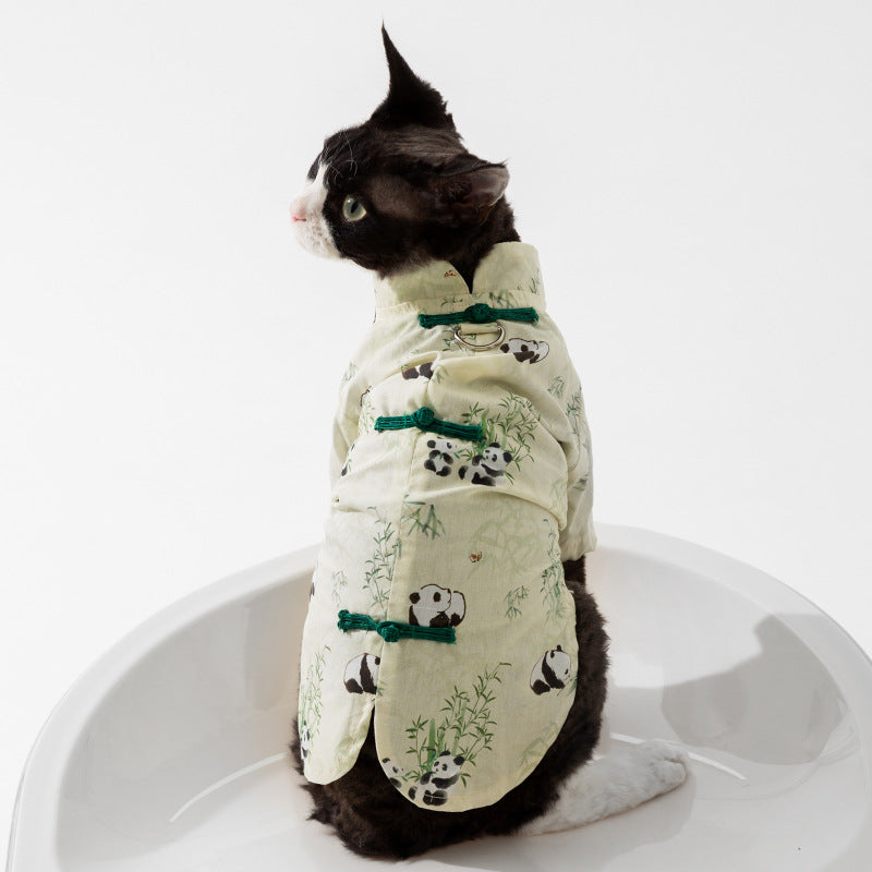Katzenkleid mit Pandamuster & Leinenbefestigung – Bild 3 | LuxeStyle