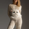Halloween-Digitaldruck Sweatshirt Damen