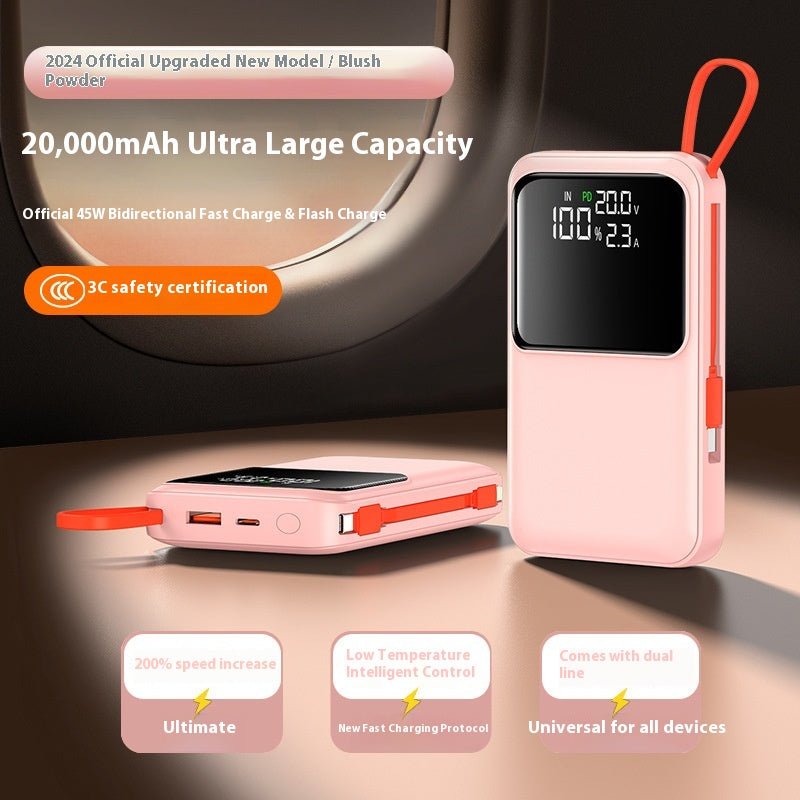 45W Power Bank mit Kabel, 20000 mAh