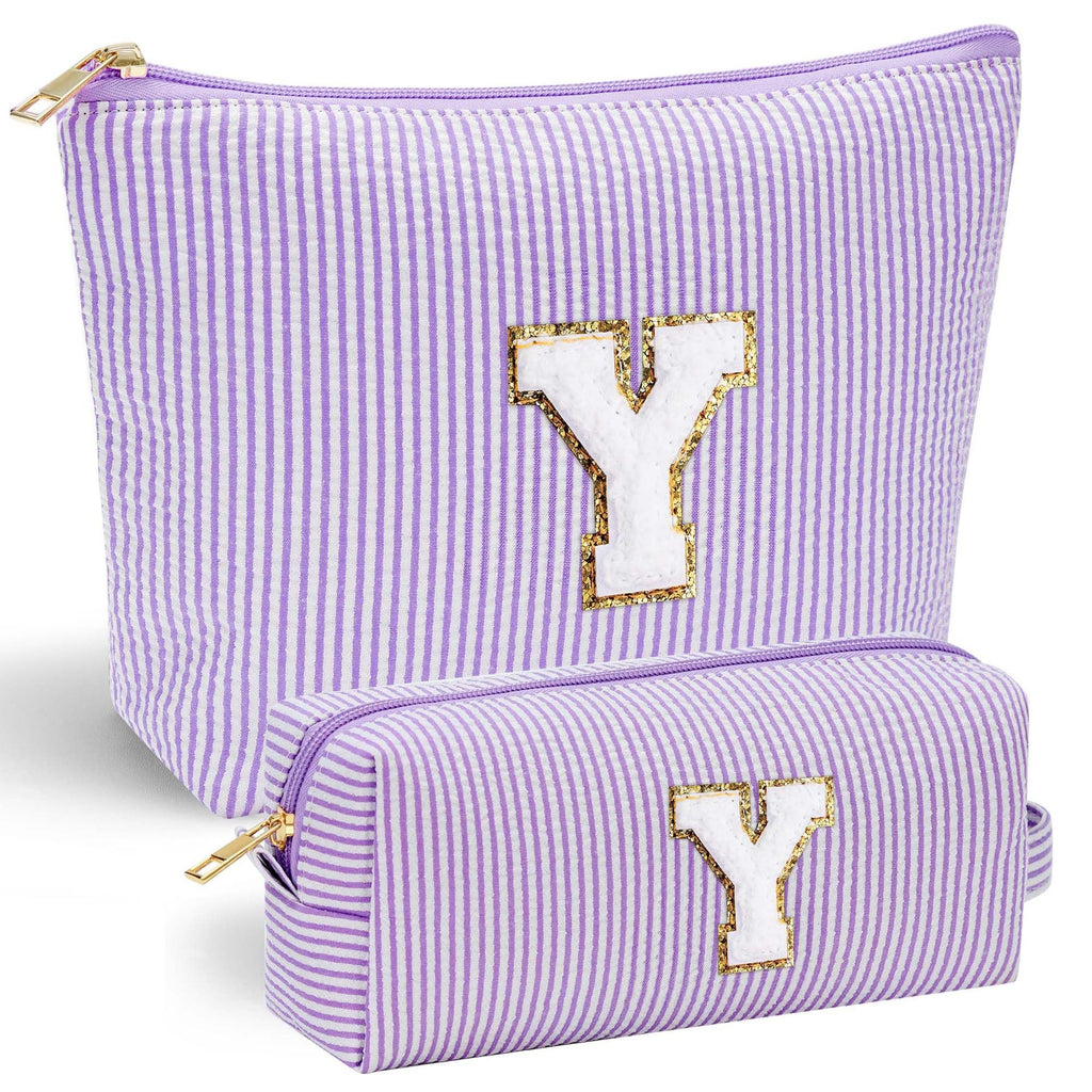 Bestickte Make-up-Tasche mit Buchstaben – Bild 3 | LuxeStyle