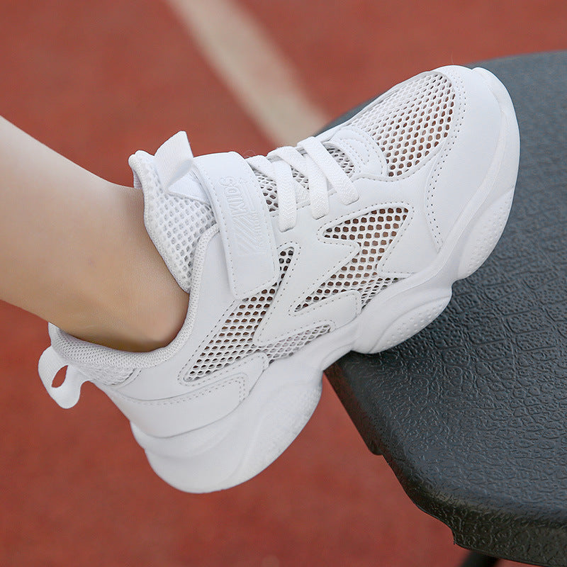 Weisse Velcro-Sneaker für Kinder