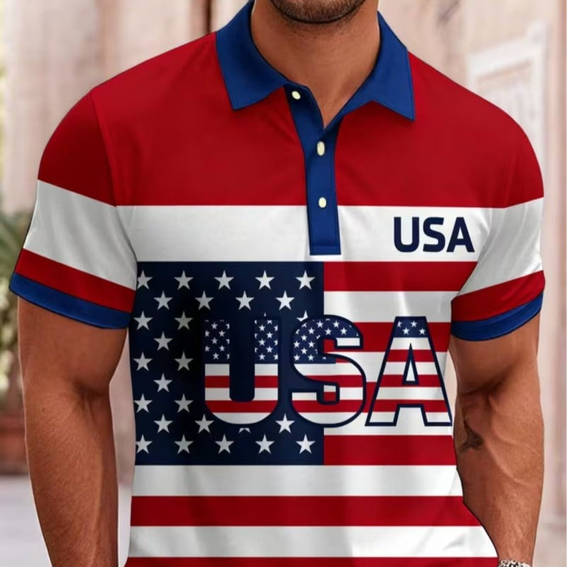 Herren-Kurzarm-Shirt mit Digitaldruck