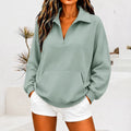 Damen Pullover mit Rundhals und überschnittenen Ärmeln