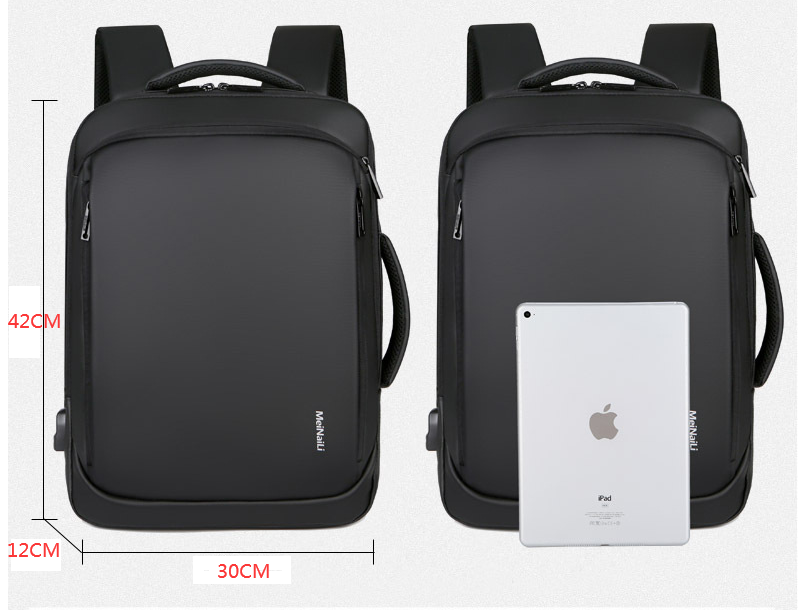 Nylon Rucksack mit USB-Funktion – Bild 4 | LuxeStyle