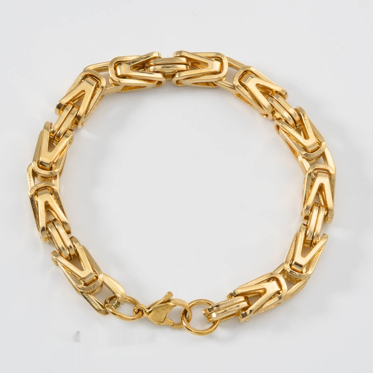 Machinelike Gold Herrenarmband mit Mesh-Design – Bild 2 | LuxeStyle