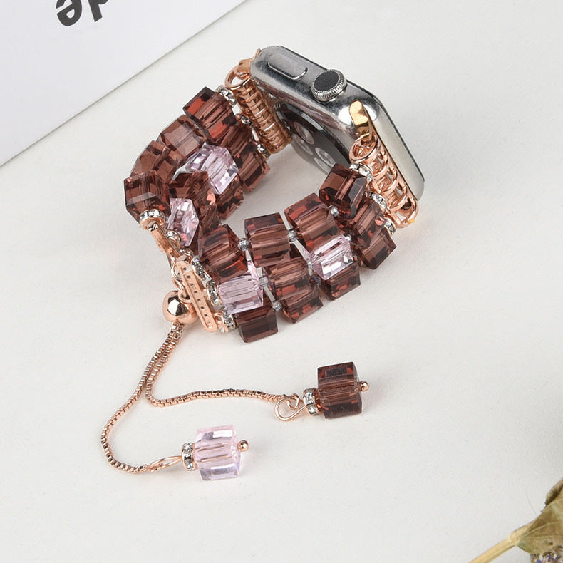 iWatch Armband mit grossen quadratischen Kristallen – Bild 4 | LuxeStyle